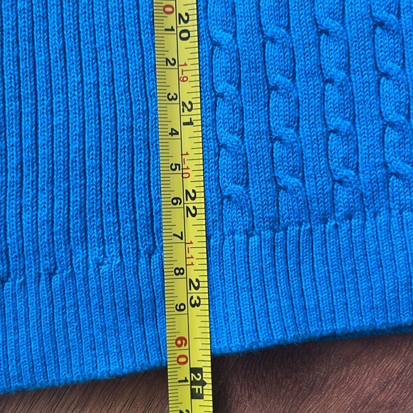 Like new Jeanne Pierre beautiful blue cable knit tank - Picture 7 of 9